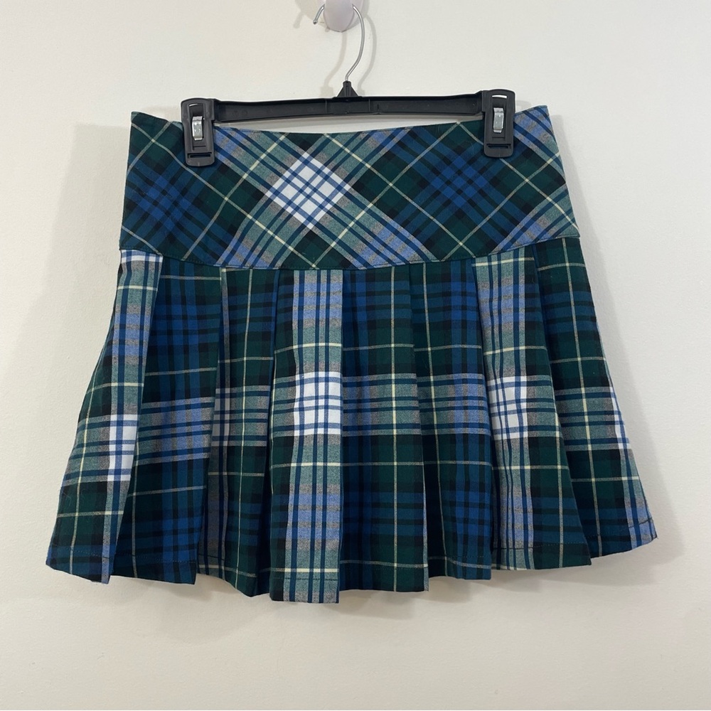 American Eagle Skirt 4 Blue Schoolgirl Mini Preppy Tartan Plaid Pleated Academia